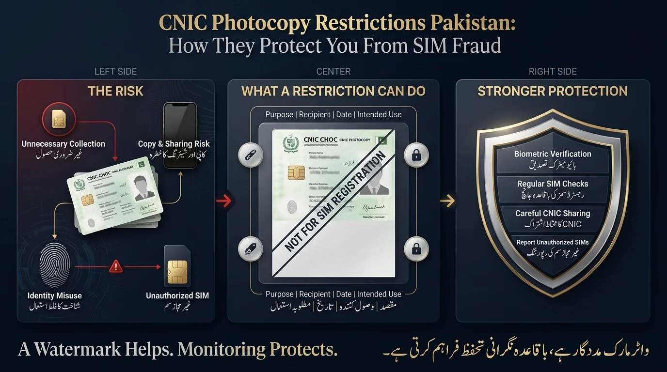 CNIC Photocopy Restrictions Pakistan infographic