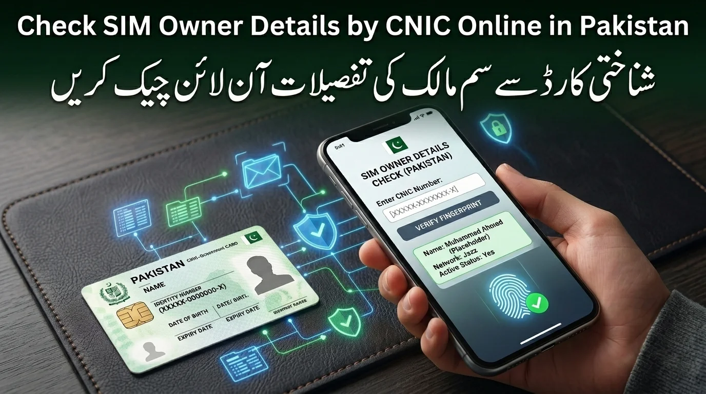 Check SIM Owner Details by CNIC Online in Pakistan