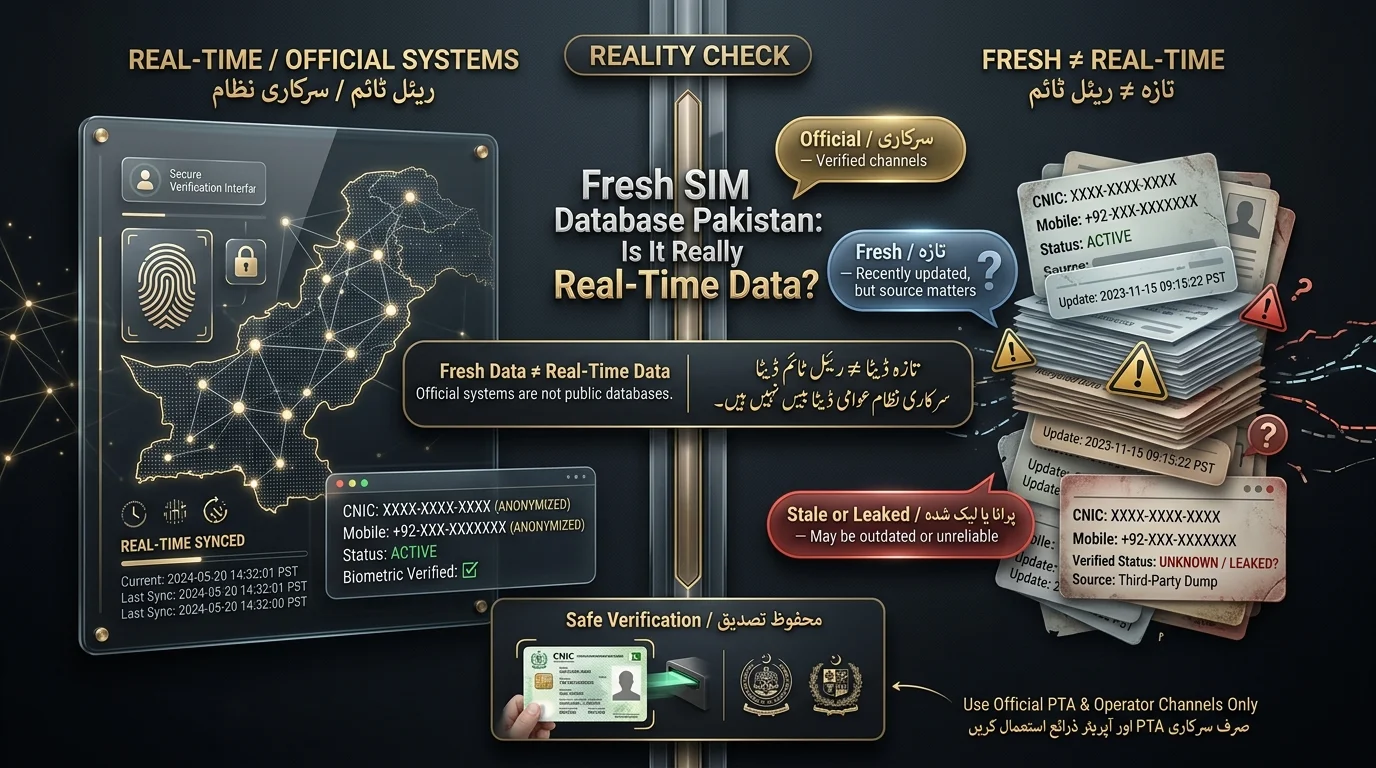 Fresh SIM Database Pakistan infographic