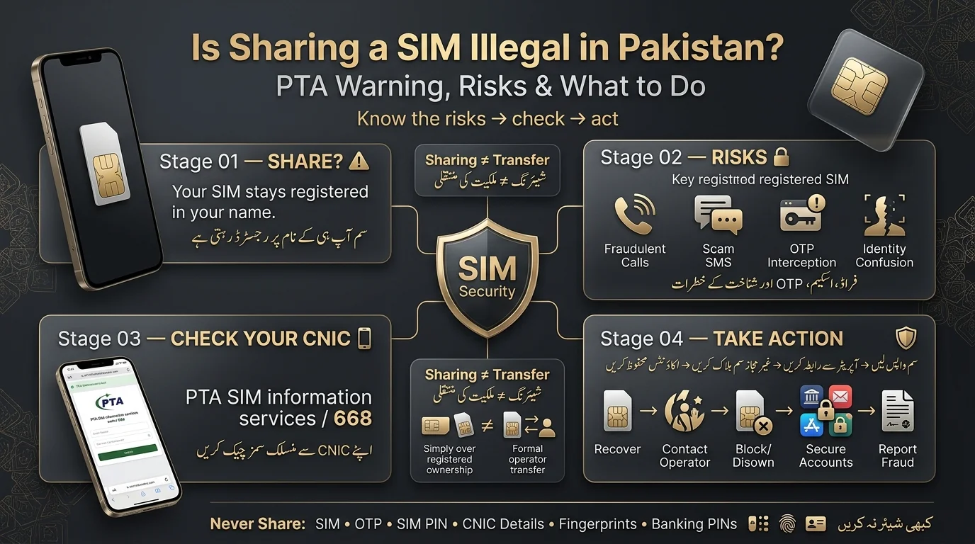 Is Sharing a SIM Illegal in Pakistan Infographic