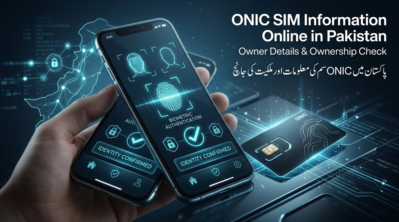 ONIC SIM Information Online in Pakistan Owner Details & Ownership Check