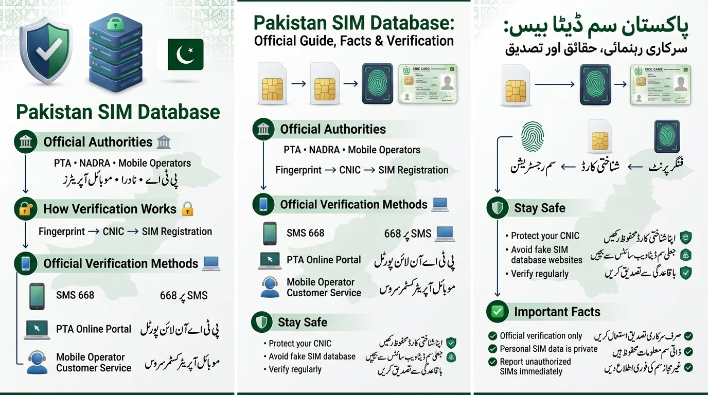 Pakistan SIM Database infographic