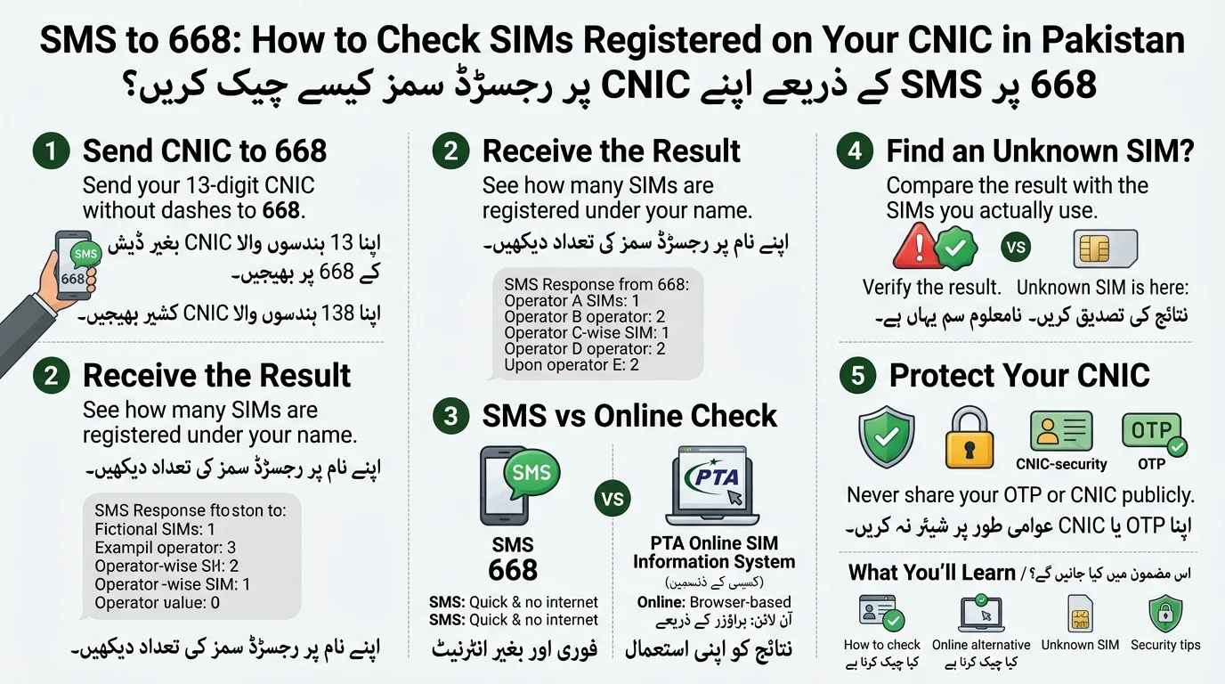 SMS to 668 infographic