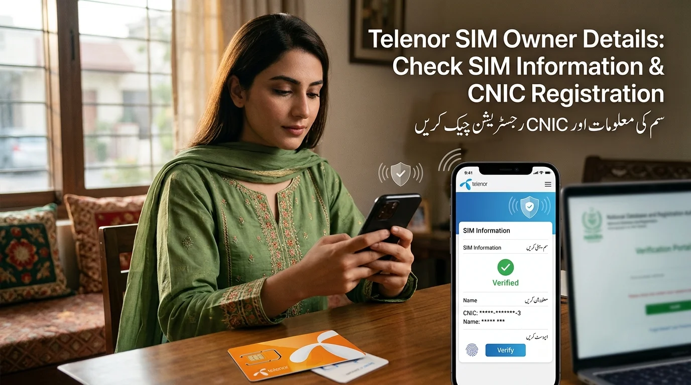 Telenor SIM Owner Details Check SIM Information & CNIC Registration