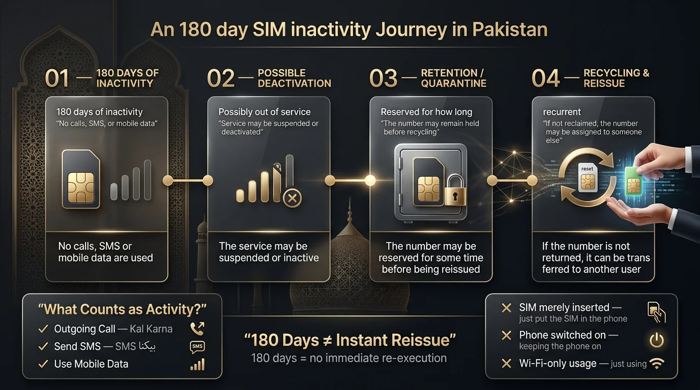 180 Days of SIM Inactivity in Pakistan infographic