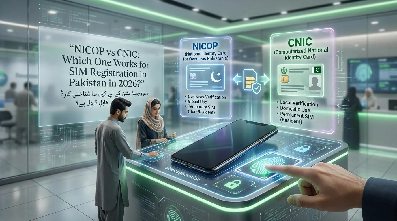 NICOP vs CNIC for SIM Registration in Pakistan 2026
