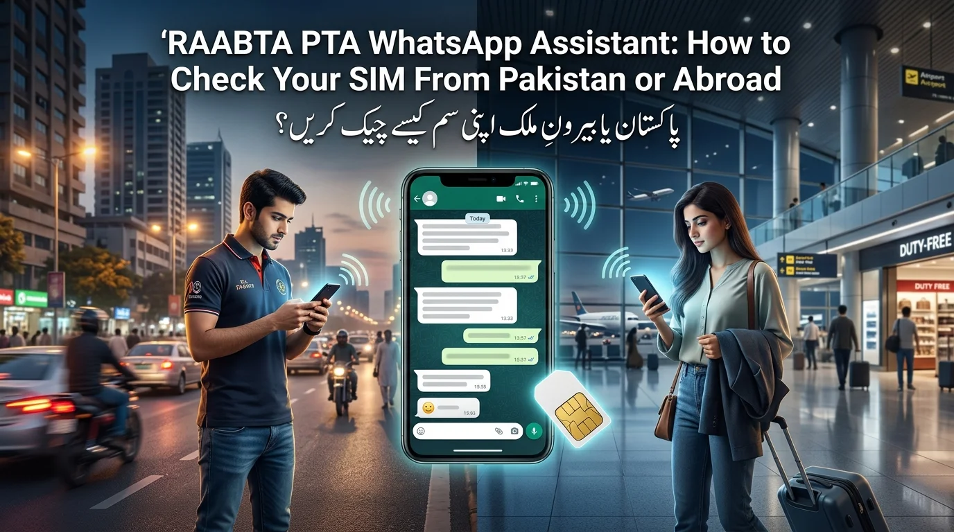 RAABTA PTA WhatsApp Assistant How to Check Your SIM From Pakistan or Abroad